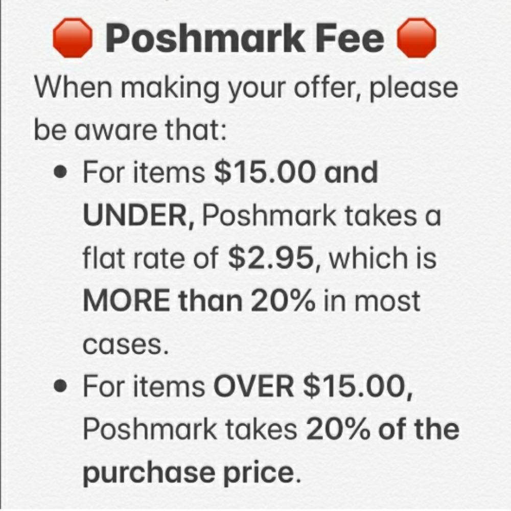 Poshmark fee info